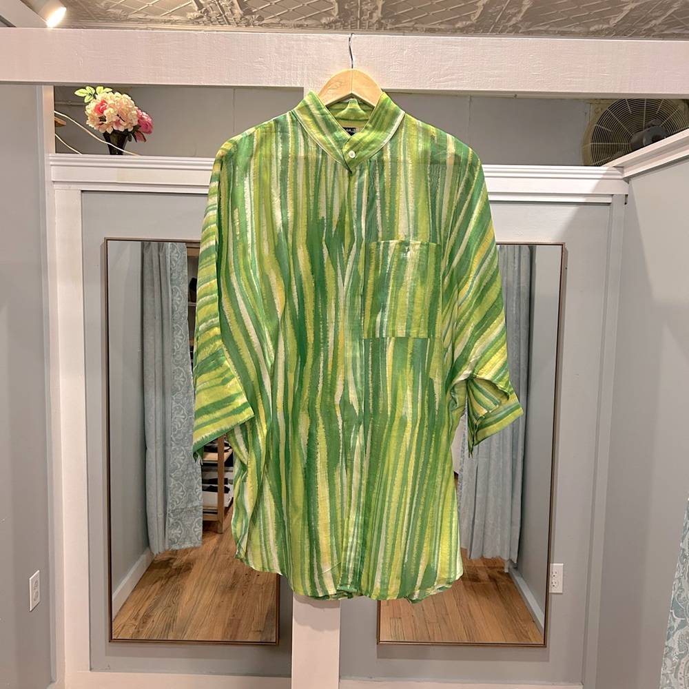 Dilemma Green Cotton Blouse